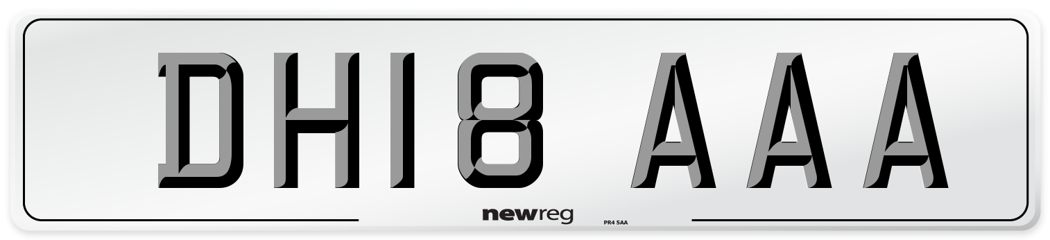 DH18 AAA Number Plate from New Reg